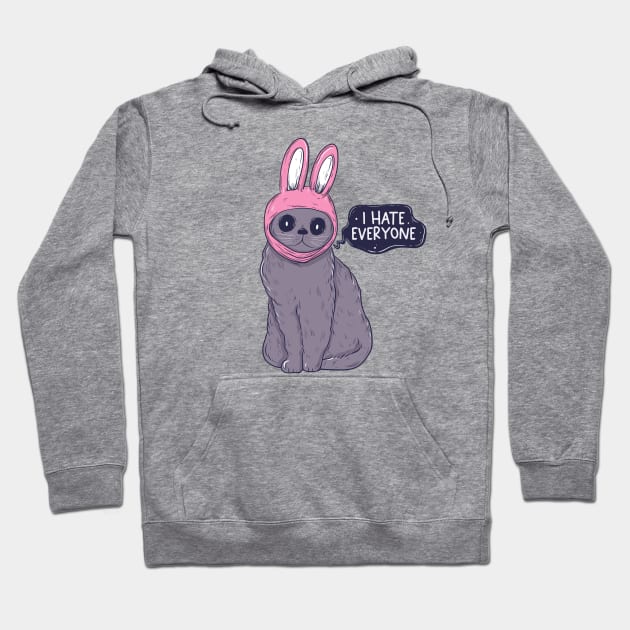 I hate everyone Hoodie by Jess Adams